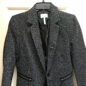 Shelli Segal Black and White Tweed Blazer size 8